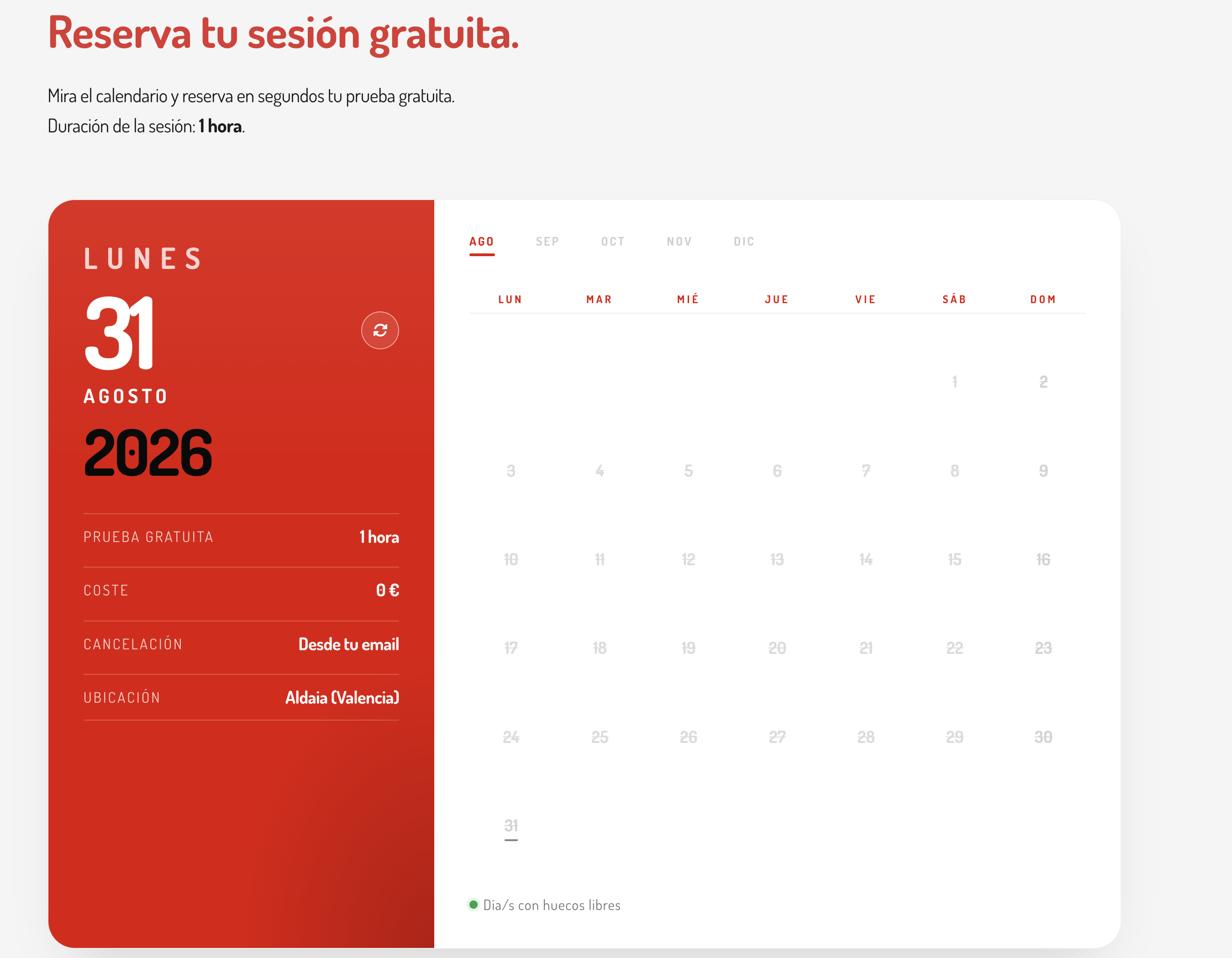 Web pública — la puerta de entrada