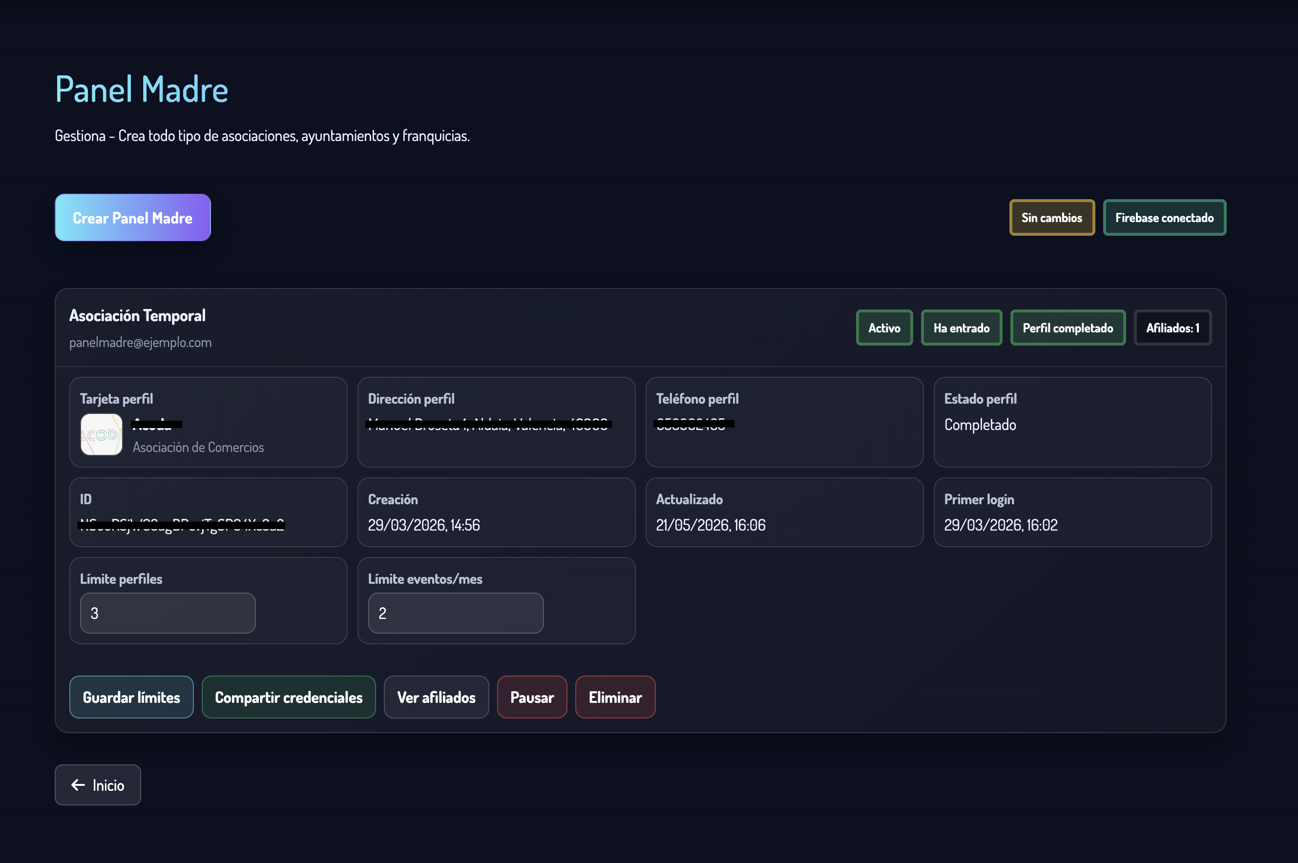 Super Admin — create and control Mother Panels